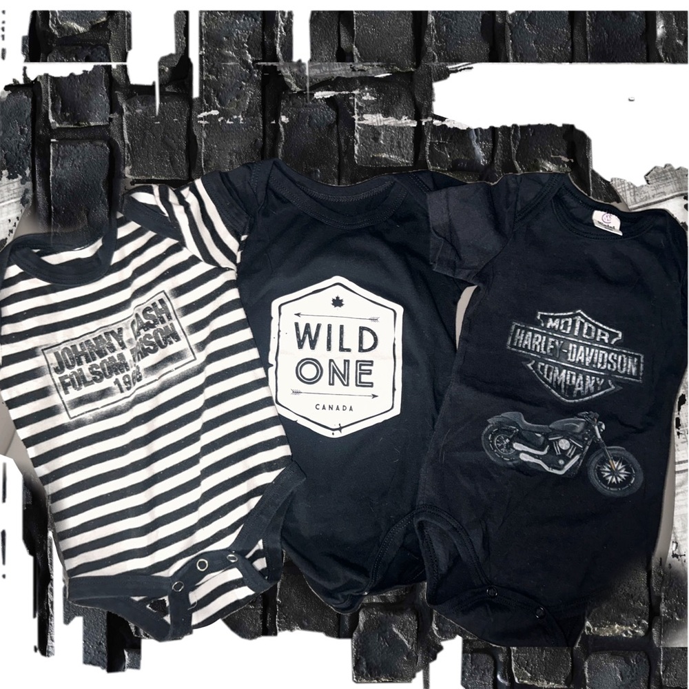 Folsom Prison Harley Davidson Wild one  stylish babe boy or girl